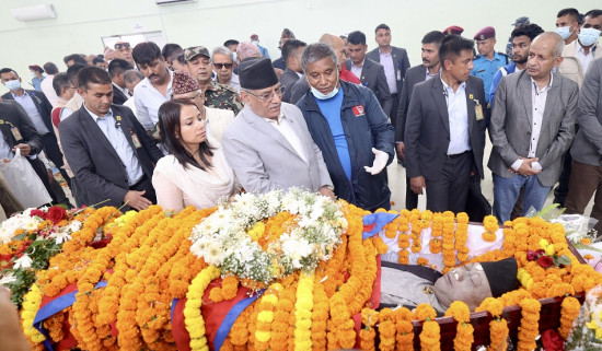 नेम्वाङलाई श्रद्धाञ्जली दिन च्यासल पुगे शीर्ष नेताहरू